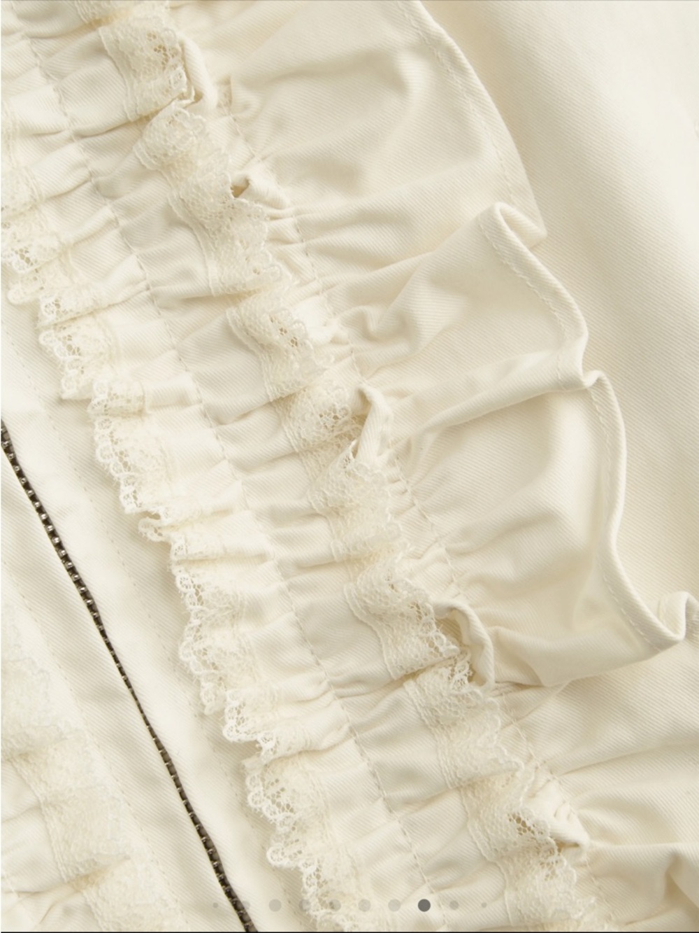 Cider Cream Ruffle-Front Bomber Jacket - Picture 5 of 16